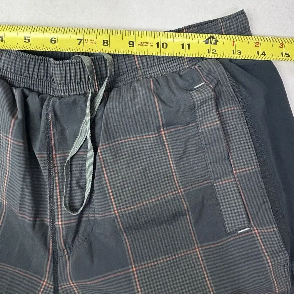 VTG Lululemon Pace Breaker Shorts Lined Plaid 9